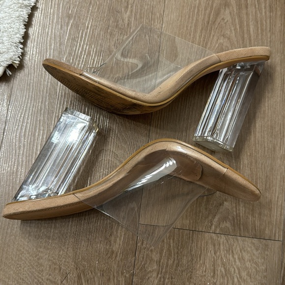 Clear PVC Mules Heels 8 - Picture 3 of 9